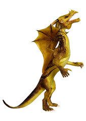 Fototapeta premium 3D Rendering Fairy Tale Dragon on White