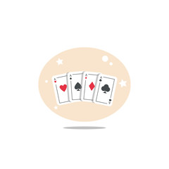 playing cards aces flat icon design element