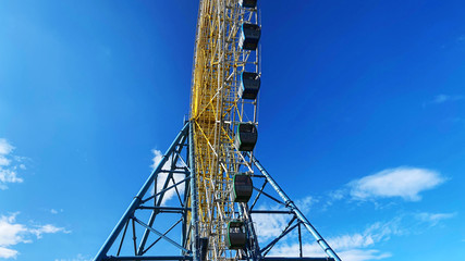 Ferris wheel. Low angle view. Georgia, Tbilisi.