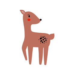 Cute cartoon animal vector illustration. Abstract icon for baby posters, art prints, fashion apparel or stickers.