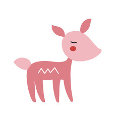 Cute cartoon animal vector illustration. Abstract icon for baby posters, art prints, fashion apparel or stickers.