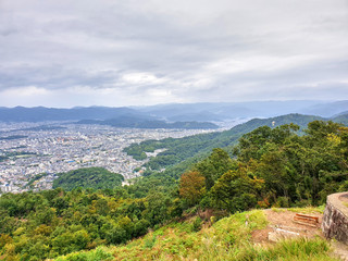 Fototapeta na wymiar Kyoto skyline from the mountain