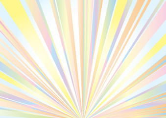 パステルカラー　集中線