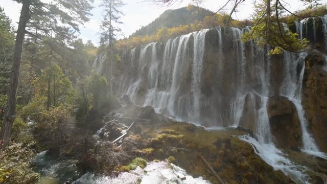 View of the Nuo Ri Lang Waterfall (Nuorilang)