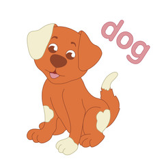 Red dog illustration for children