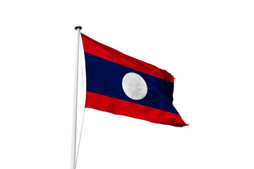 World flag waving 3D rendering isolated white background