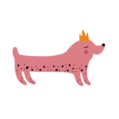 Cute cartoon animal vector illustration. Abstract icon for baby posters, art prints, fashion apparel or stickers.