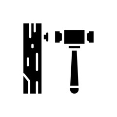 Hammer Vector Icon Glyph Style Illustrations 