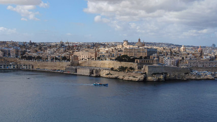 Obraz premium Amazing aerial view over Valletta the capital city of Malta - aerial photography