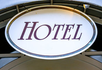 Obraz premium old hotel sign
