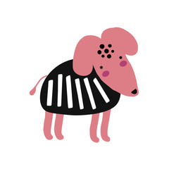 Cute cartoon animal vector illustration. Abstract icon for baby posters, art prints, fashion apparel or stickers.