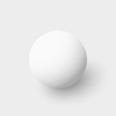 White sphere. Ball. Vector illustration.