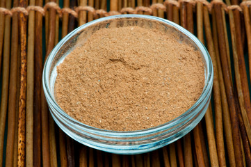 Cinnamon in a bowl