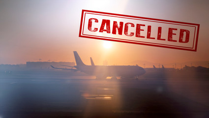 Canceled air services due to a coronavirus epidemic