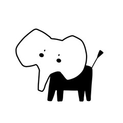 Cute cartoon animal vector illustration. Abstract icon for baby posters, art prints, fashion apparel or stickers.