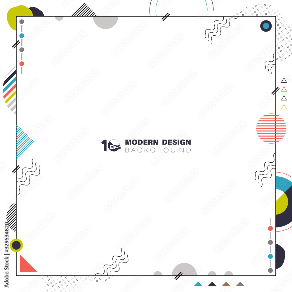 Poster abstract tech geometric design of artwork elements frame background. illustration vector eps10