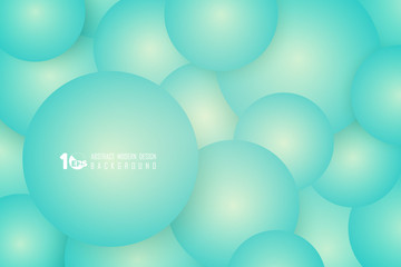 Abstract gradient green yellow bubble 3D pattern artwork background. llustration vector eps10