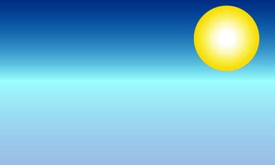 sun in the sky　水平線から夜明けの太陽