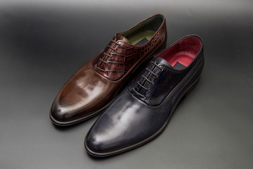 handmade leather men shoes isolated 