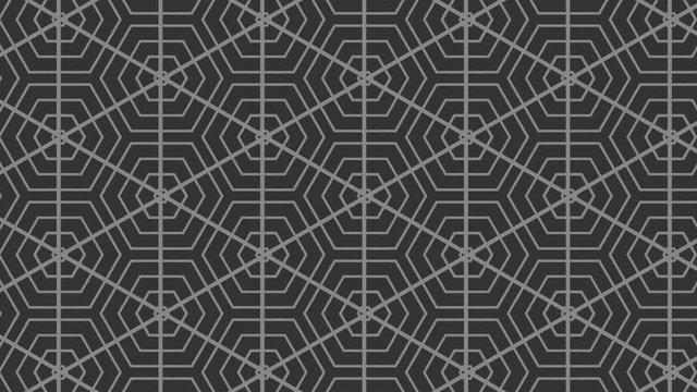Graphic pattern in black and white with stroboscopic and hypnotic effect, while increasing in size and then reducing it, in 16: 9 video format