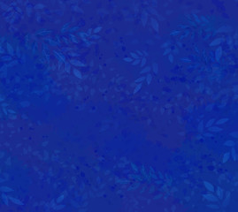 Vector dark blue background with leaves