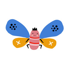 Cute cartoon animal vector illustration. Abstract icon for baby posters, art prints, fashion apparel or stickers.