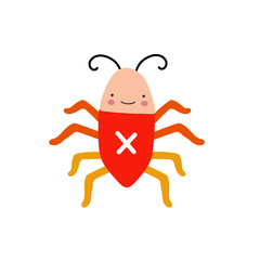 Cute cartoon animal vector illustration. Abstract icon for baby posters, art prints, fashion apparel or stickers.