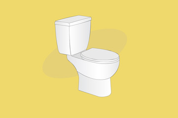 Vector Isolated Illustration of a Toilet © Eduardo