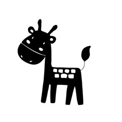 Cute cartoon animal vector illustration. Abstract icon for baby posters, art prints, fashion apparel or stickers.