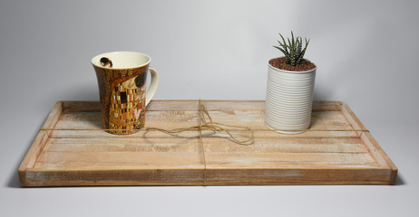 Wooden Food serving plates vintage retro look