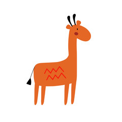 Cute cartoon animal vector illustration. Abstract icon for baby posters, art prints, fashion apparel or stickers.