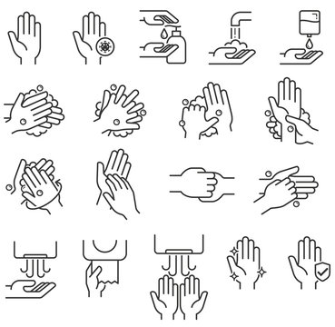 hand washing icons