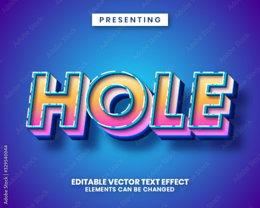 Poster modern unique style editable text effect