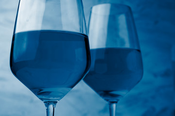 tall glass of rich orange wine