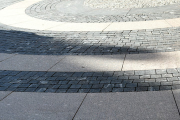 road pavement made of stone