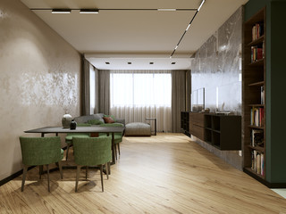 interior render living room