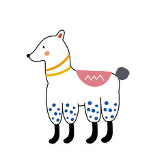 Cute cartoon animal vector illustration. Abstract icon for baby posters, art prints, fashion apparel or stickers.