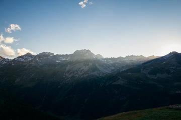 Swiss Alps, Beautiful Alps, Mountains in clouds