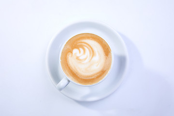 cup of cappuccino, top view
