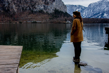 Woman Standing in a Lake