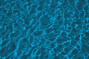 Fototapeta na wymiar Texture of dark sea. Classic blue color. Color of the year 2020.