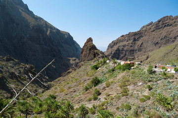Masca mountain village and gorge on Tenerife island, Canary islands, Spain