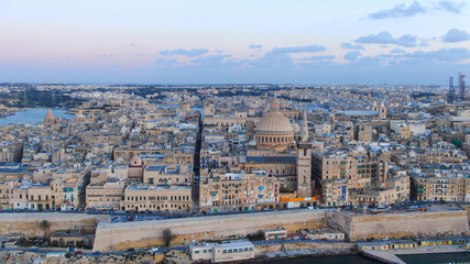 Fototapeta na wymiar Valletta the capital city of Malta from above - aerial photography