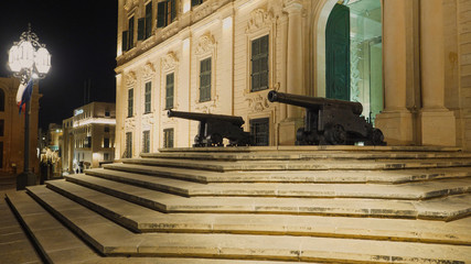 Fototapeta na wymiar Famous Castille in Valletta - the home of the Maltese Prime Minister - travel photography