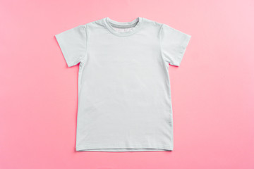 White color-t-shirt with copy space for your design. Fashion concept
