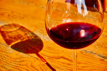 Glass of Fresh Red Wine for Celebration