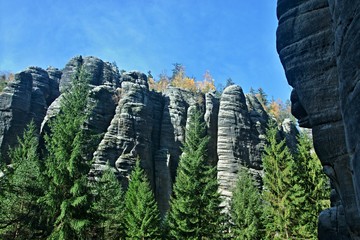 Czech Republic-view of rocks in the Teplice Rocks