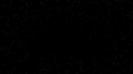 Abstract motion of white stars dots snow on isolated black background of space galaxy for abstract futuristic technology, christmas decoration overlay wallpaper with wave rotation flickering effects