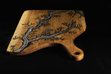 Beautiful cutting Board for slicing food and beauty of the kitchen interior