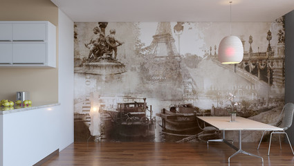 interior room for furniture, doors, decor elements